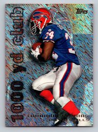 1995 Topps Thurman Thomas 1000 Yard Club Insert Football Card - MINT