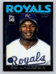 2001 Topps Chrome Traded Bo Jackson 1986 Rookie Reprint Baseball Card - MINT