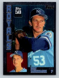 2001 Topps Chrome Traded Brett Saberhagen 1984 Rookie Reprint Baseball Card - MINT