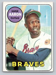 1969 Topps Hank Aaron Baseball Card - VG