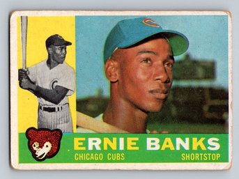 1960 Topps Ernie Banks Baseball Card - G/VG