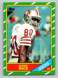 1986 Topps Jerry Rice Rookie Football Card - VG/EX To EX