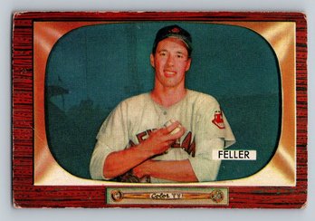 1955 Bowman Bob Feller Baseball Card - G/VG