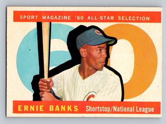 1960 Topps #560 Ernie Banks All-Star Baseball Card - High # Series - VG