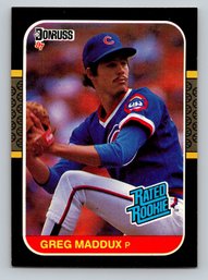 1987 Donruss Greg Maddux Rookie Baseball Card - MINT