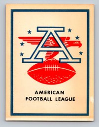 1960 Fleer AFL Logo Decal Sticker - MINT