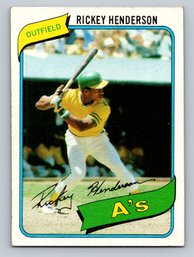 1980 Topps Rickey Henderson Rookie Baseball Card - EX