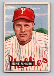 1951 Bowman Richie Ashburn Baseball Card - VG