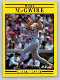 1991 Fleer Mark McGwire Signed Autographed Baseball Card
