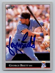 1991 Leaf George Brett Signed Autographed Baseball Card