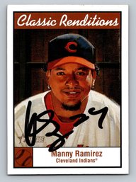 2001 Heritage Manny Ramirez Signed Autographed Baseball Card