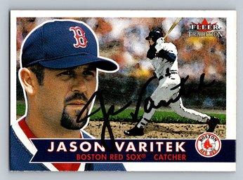 2001 Fleer Jason Varitek Signed Autographed Baseball Card