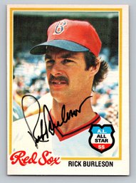 1978 Topps Rick Burleson Signed Autographed Baseball Card