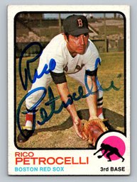 1973 Topps Rico Petrocelli Signed Autographed Baseball Card