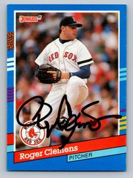 1991 Donruss Roger Clemens Signed Autographed Baseball Card