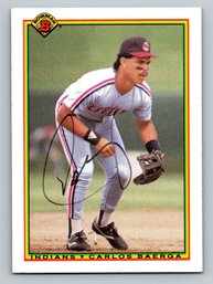 1990 Bowman Carlos Baerga Signed Autographed Baseball Card - Rookie