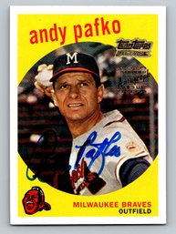 2001 Topps Heritage Andy Pafko (D. 2013) Signed Autographed Baseball Card