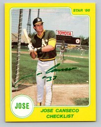 1986 Star Co Jose Canseco Signed Autographed Baseball Card - Rookie
