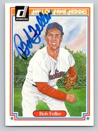 1983 Donruss Bob Feller (D. 2010) Signed Autographed Baseball Card