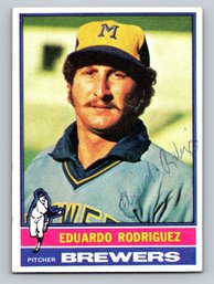 1976 Topps Eduardo Rodriguez (D. 2009) Signed Autographed Baseball Card