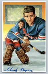 Chuck Rayner (D.2002) Signed Autographed Legends Of Hockey Card