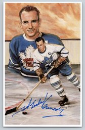 Teddy Kennedy (D.2009) Signed Autographed Legends Of Hockey Card