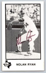 Nolan Ryan Signed Autographed Team Issued Baseball Card