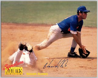 Edgardo Alfonzo Signed Autographed 8 X 10 Baseball Photo - Rookie