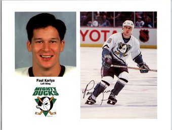 Paul Kariya Mighty Ducks Hockey Signed Autographed 8 X 10 Photo