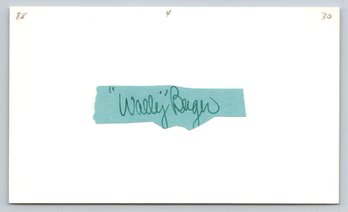 Wally Berger (D. 1988) Signed Autographed Baseball 3 X 5 Index Card