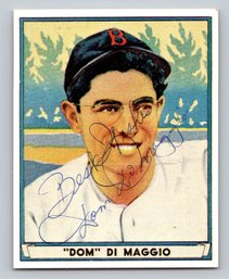 Dom Dimaggio (D. 2009) Signed Autographed 1941 Playball Repro Baseball Card