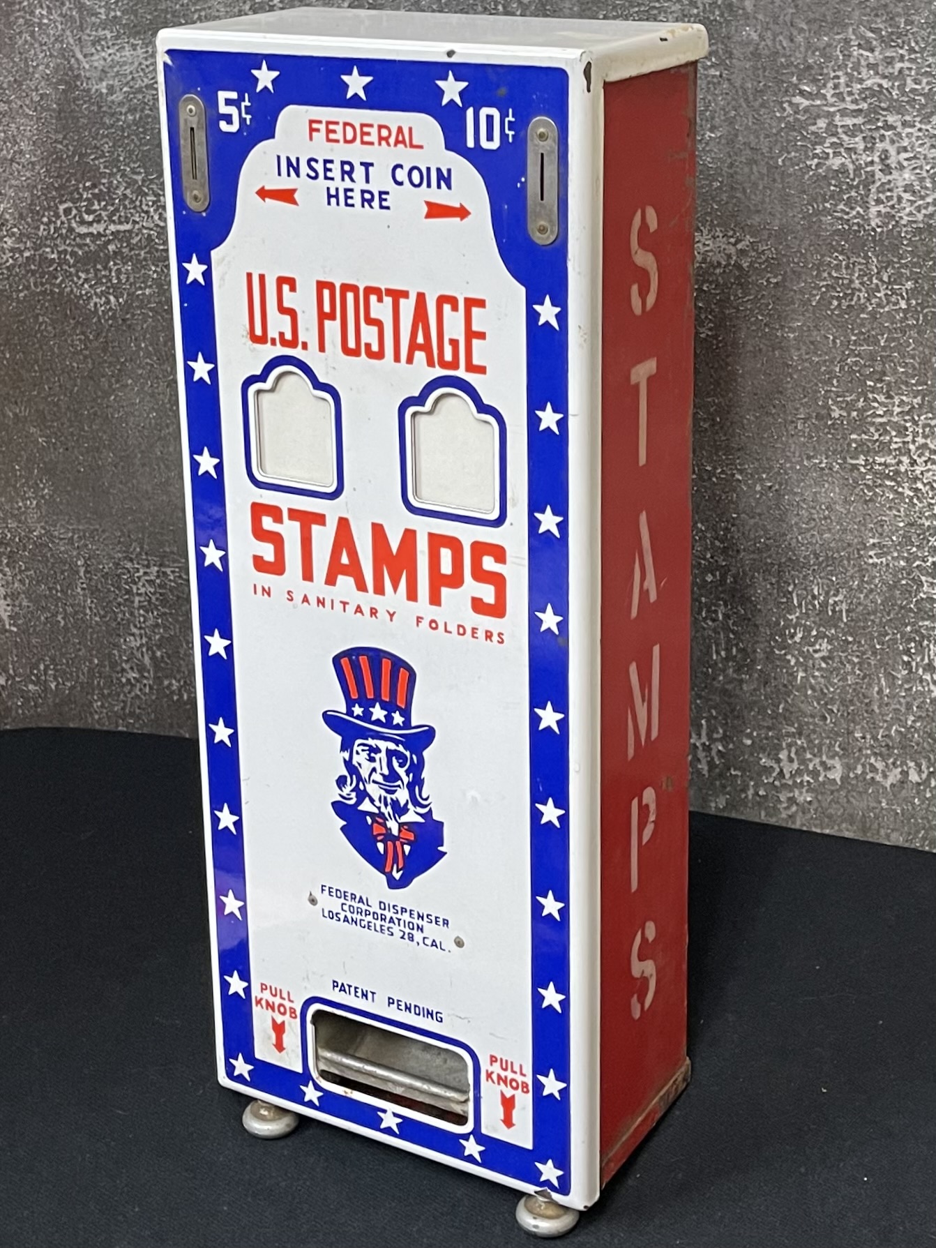 Vintage U.S. Federal Postage Stamp Machine Dispenser Americana  display picture 1