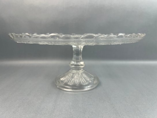 Vintage Bryce And Higbee Feathered Medallion Cake Stand