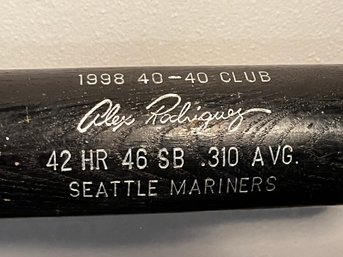 Vintage Alex Rodriguez Mariners Pro Louisville Black Wooden Bat *local Pick Up Only*