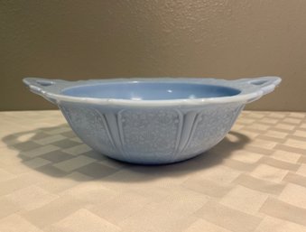 Vintage Jeanette Cherry Blossom Delphite Two Handled Serving Bowl