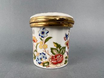 Aynsley Fine English China Floral Trinket Box.