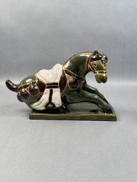 Asian Ceramic Horse Sitting