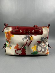 Dooney And Burke Large Tassel Canvas Bag