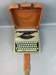 Vintage Hermes Baby Portable Typewriter With Attached Homa Case