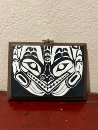 Silver King Craftsman Enamel Pacific Coast Native Wall Plaque