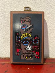 Silver King Craftsman Enamel Pacific Coast Native Wall Plaque