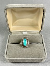 Sterling Silver Turquoise Ring - Size 5