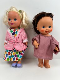 2 Dolls 1 Blond And 1 Brunette.