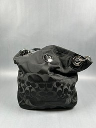 Nylon Coach Bucket Bag