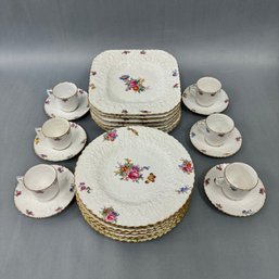 25 Pieces Of Spode Dresden Rose