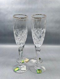 Set Of 4 Marquis By Waterford Champagne Flutes - Chelsea Pattern