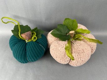 2 Decorative Knit Squash.