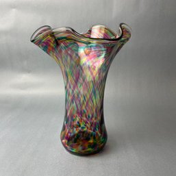 Glass Eye Multi Color Art Glass Vase
