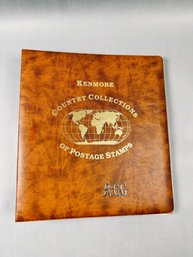Vintage Kenmore Country Collections Of Postage Stamp Binder With Stamps
