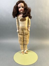 Armand Marseille Real Kid Bisque Head Brown Eyes Real Hair Doll.